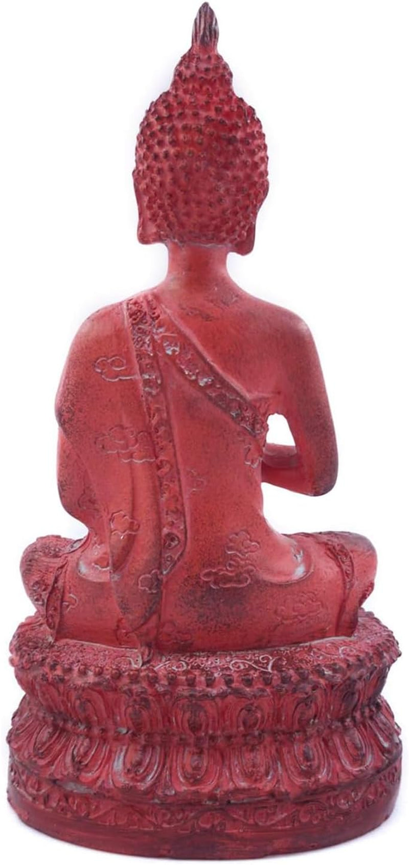 Thai Sitting Buddha Statue for Home Decor Red 6.7 "