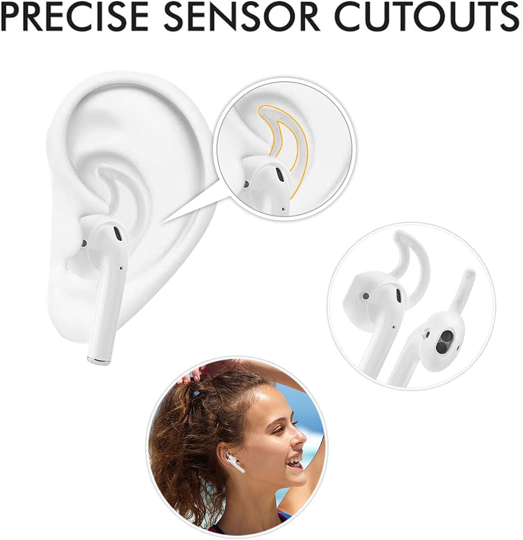 Airpods Case, 12 in 1 Silicone Airpods Accessories Set Protective Cover, Compatible with Apple Airpods Charging Case,Watch Band Airpods Holder/Ear Hooks/Keychain//Carrying Box