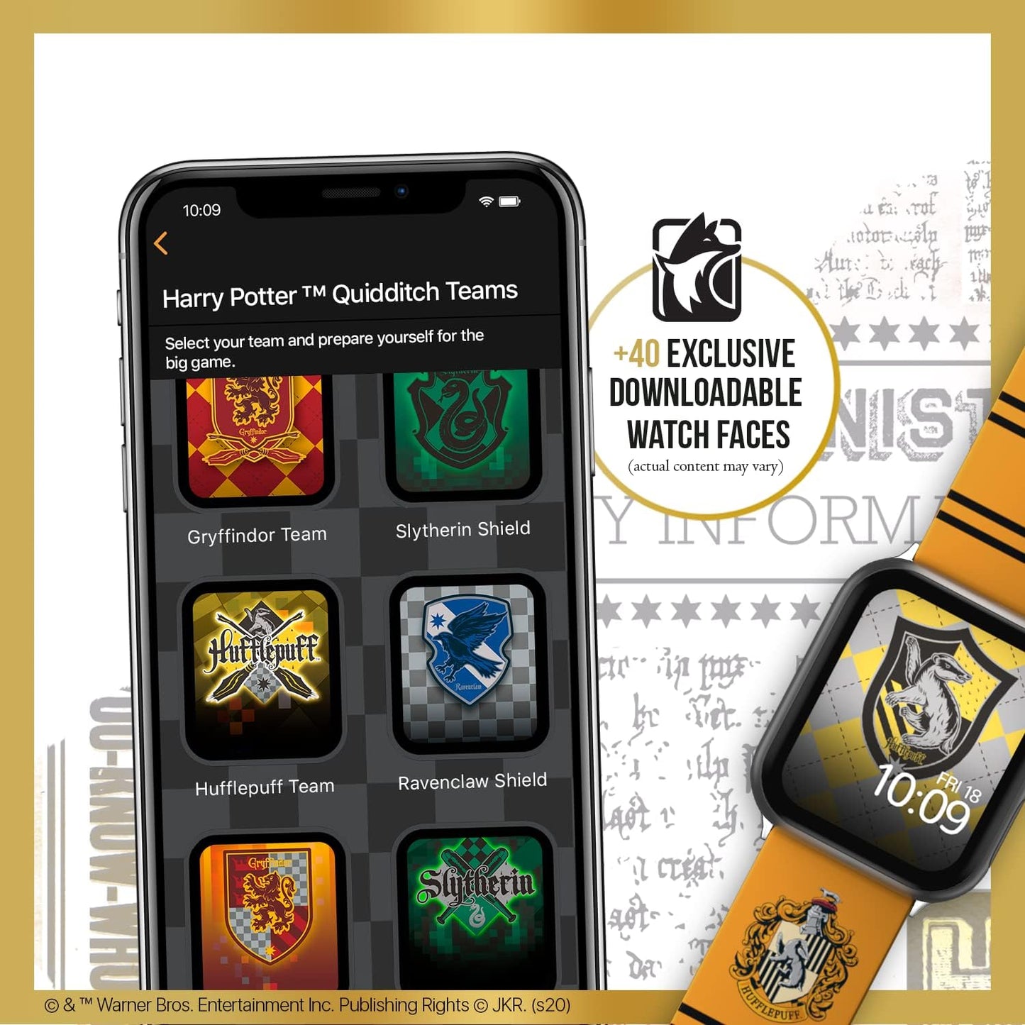 Harry Potter Smartwatch Band – Officially Licensed, Compatible with Every Size & Series of Apple Watch (Watch Not Included)