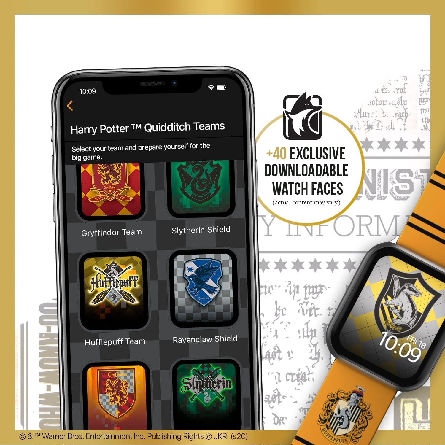 Harry Potter Smartwatch Band – Officially Licensed, Compatible with Every Size & Series of Apple Watch (Watch Not Included)