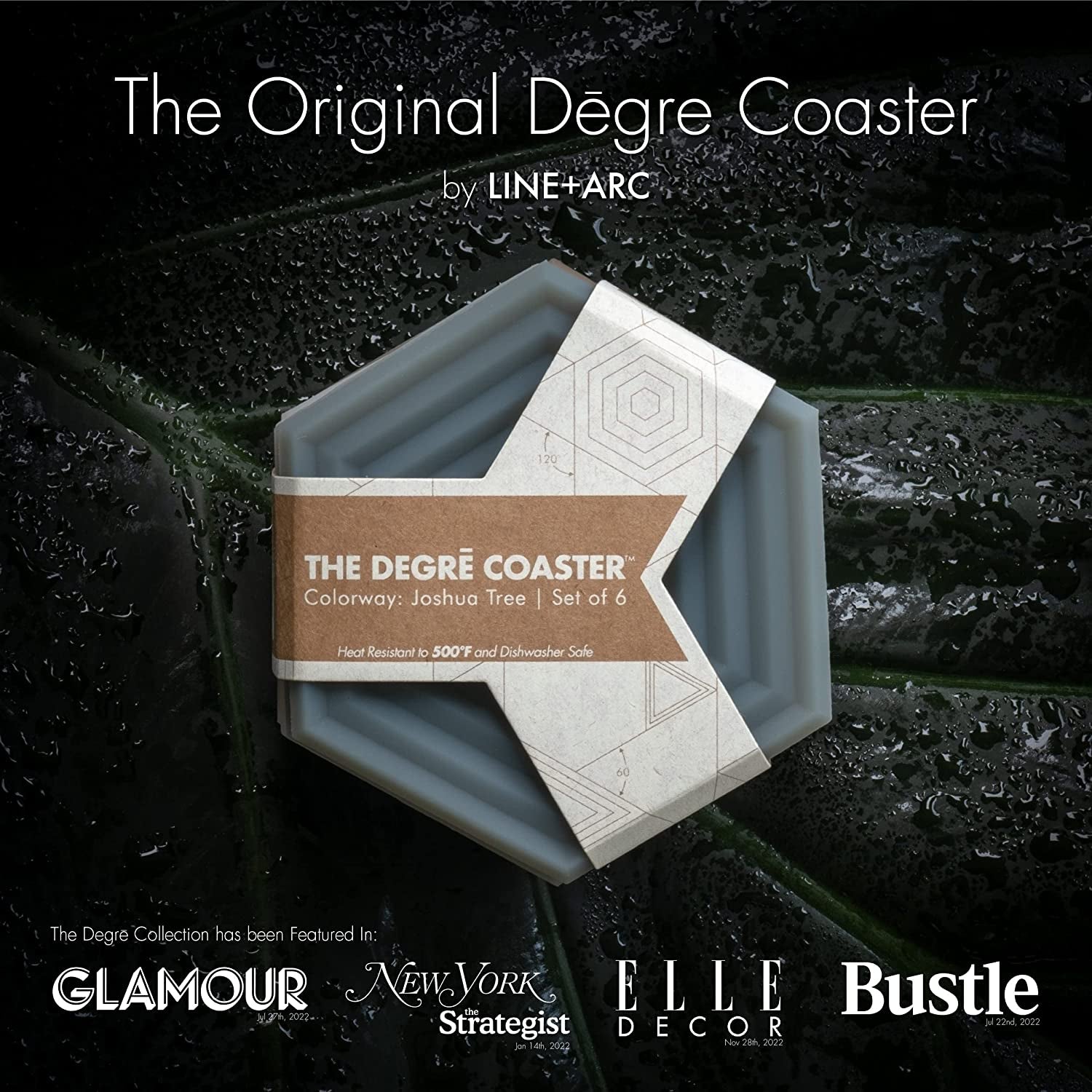 Extra Thick Silicone Coasters (As Seen in Nytimes Wirecutter) Waterproof Anti-Stain Heat-Safe Dishwasher-Safe Degrē Coasters (Set of 6, Clay) Outdoor Rubber Mid-Century Modern