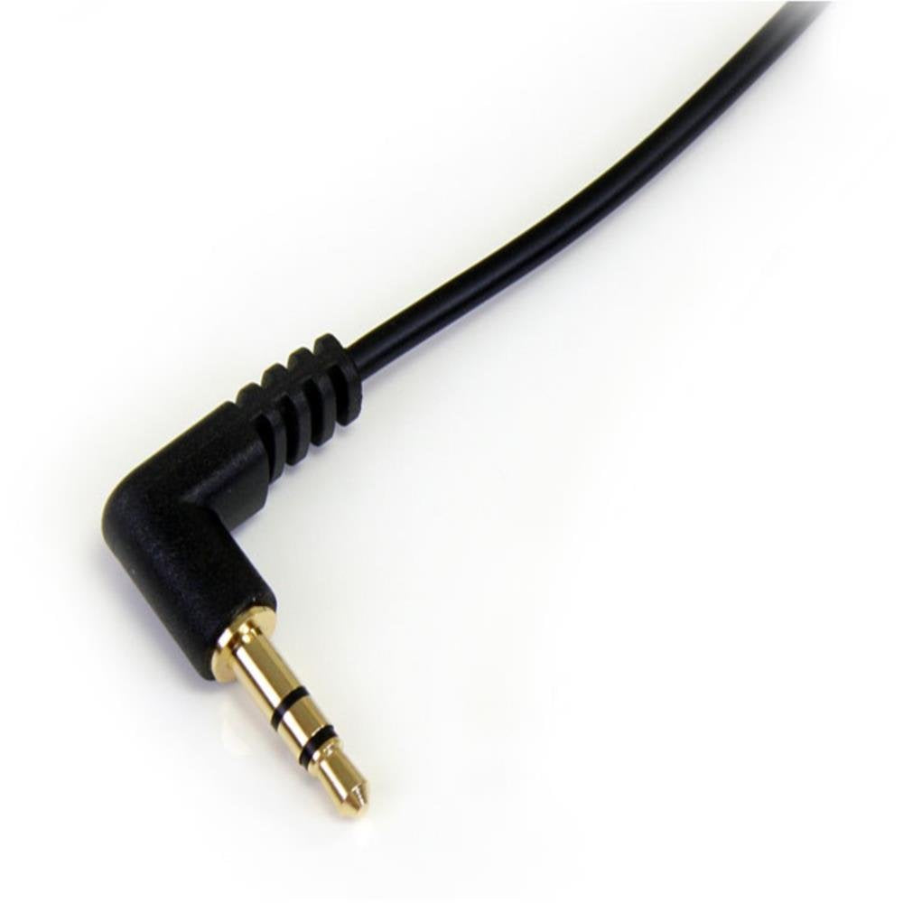 .Com 1 Ft. (0.3 M) Right Angle 3.5 Mm Audio Cable - 3.5Mm Slim Audio Cable - Male/Male - Aux Cable (MU1MMSRA), Black